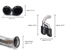 3-Layers Sport Exhaust Tips For Porsche Cayenne 92A V6 V8 2015-2018
