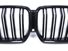 Glossy Black Dual Slats Front Bumper Kidney Grille for BMW X6 G06 2020-2023 fg117