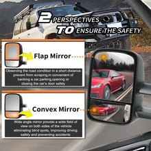 Pair of Extendable Towing Mirrors for Toyota Landcruiser 200 Series 2007-2019