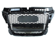 Gloss Black RS3 Style Honeycomb Front Grille For Audi A3 8P 2009–2013