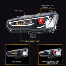 LED Devil Eyes Headlights w/ DRL for 2008–2020 Mitsubishi Lancer & Lancer Evolution