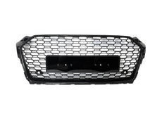 RS5 Style Badgeless Gloss Black Honeycomb Front Grille For Audi A5 S5 B9 2017–2019