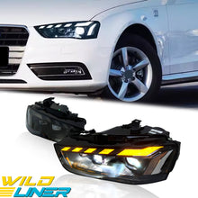 Pair LED Headlights w/ Sequential Turn Signals for 2013–2016 Audi A4 S4 B8.5