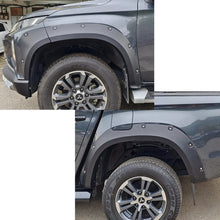 6pcs Fender Flares Wide Body Matt Black For Mitsubishi Triton MR 2019-2023 Dual Cap