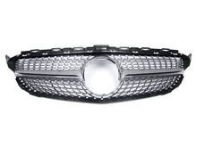 Silver Diamond Front Grille for Mercedes W205 S205 C205 A205 2015-2018 w/o Camera pz127