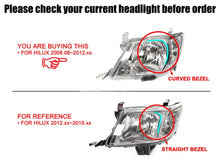 Pair LH+RH Head Light Lamp (curved) For Toyota Hilux 2008-2012 LCI VERSION