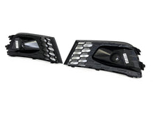 Pair Front Bumper Fog Light Grille Covers For Audi A3 S-Line / S3 2017-2020