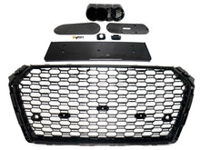 RS4 Style Honeycomb Front Bumper Grille For Audi A4 S4 B9 2017–2019