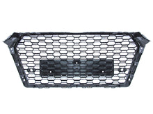 RS4 Style Honeycomb Front Grille Badgeless For Audi A4 S4 B9 2017–2019