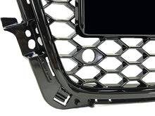 Gloss Black RS4 Style Front Bumper Hex Mesh Grille For Audi A4 S4 B8 2009–2012