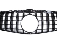Gloss Black GT Front Grille For Mercedes-Benz W205/C205 Sedan & Coupe 2015–2018 (No Camera)