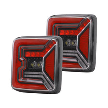 Clear LED Tail Lights Reverse/Turn Signal/Running/Brake for Jeep Wrangler JL 2018-2024