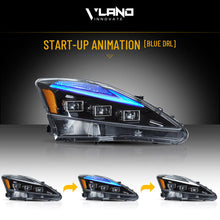 LED Headlights Projector Blue DRL For 2006-2013 Lexus IS250 IS350 ISF W/Startup