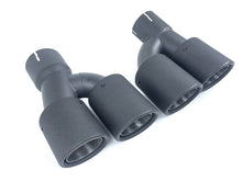 Matte Carbon M550i Dual Exhaust Tips for BMW G30 G31 5 Series M-Sport 2017+