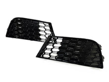 Pair Front Bumper Fog Light Grilles Honeycomb Audi A3 S-Line / S3 2017-2020