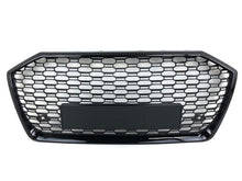 For 2019-2024 Audi A6 S6 C8 Gloss Black Front Bumper Mesh Grille Honeycomb Grill RS6 Style
