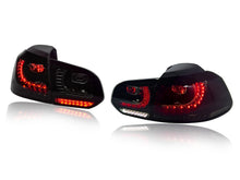 Smoke Black LED Tail Lights SMOKED Rear Brake Lamps For VW Golf VI MK6 GTI R 2010-2014 L+R