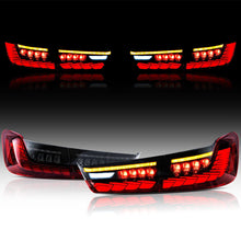 Pair Cherry Red OLED Tail Lights for BMW 3 Series G20 G80 M3 GTS 2019-2022