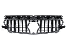 GT-R Black Front Bumper Grille for Mercedes C117 CLA200 CLA250 CLA45 2013-2016 w/o Camera fg21