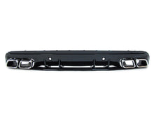 C63 Style Gloss Black Rear Diffuser + Chrome Tips For Mercedes W205 C250 C300 C43 AMG Sedan 2015-2021