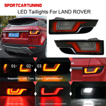 Left + Right Sequential LED Tail Light Rear Lamps For Land Rover Range Rover Evoque 2012-2018
