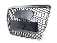 RS6 Style Honeycomb Front Grille Grill Chrome For Audi A6 C6 2005-2011