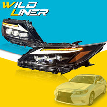 Pair LED Headlights for 2013-2015 Lexus ES300h ES350 w/ Sequential Turn Signal