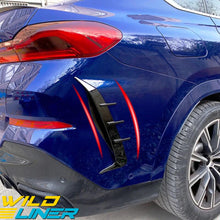 Black Rear Bumper Side Air Vents for BMW X6 G06 M Sport 2019-2023