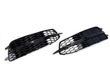 All Black Fog Light Grille Covers Left+Right Audi A6 C7 S-Line S6 2012-2015