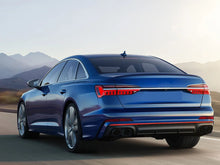 Matte Black Rear Diffuser + Exhaust Tips for Audi A6 C8 S-line S6 Sport 2019-2023 di181