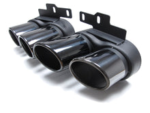 Glossy Black Rear Diffuser Lip + Exhaust Tips for Audi A7 Sedan S-Line 2019-2023 di85