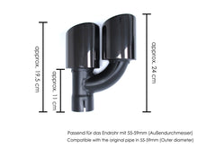 Glossy Black Rear Diffuser Exhaust tips For Audi A4 B9 Sedan Non-Sline 2017 2018 2019 di153