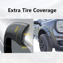 4pcs Front Fender Flares Wheel Arch w/o Sensor Cutout For Ford Ranger PY Next Gen 2022-2025 XL XLS