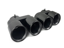 Black Twin Exhaust Tips Tailpipe for BMW X5 G05 X6 G06 X7 G07 40i 2019-2024