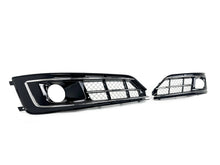 Pair Front Bumper Fog Light Grilles Mesh Style Audi A8 / A8L W12 2015-2018