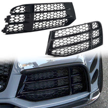 Gloss Black Fog Light Grille Covers Left+Right Audi RS5 2010-2016