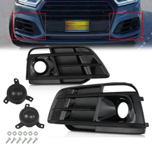 Front Fog Lamp Grille Cover with ACC Hole For Audi Q5 SQ5 FY 2018–2020 Sport Bumpe