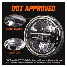 Pair 7'' Round LED Headlights For Jeep Wrangler JK TJ Hi/Lo Beam Headlamps