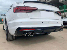 Rear Diffuser + Black Exhaust Tips For 2020-2022 Audi A4 S-line B9 S4
