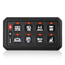 8 Gang Switch Panel LED Light Relay Circuit Control Box Car Boat Marine 12V 24V