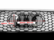 RS4 Style Honeycomb Front Grille Black + Chrome Frame For Audi A4 S4 B8.5 2013–2016