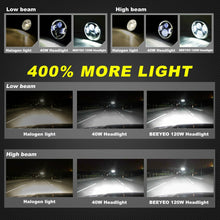 2x 7" LED Headlights Blue DRL for Land Cruiser HZJ75 60 70 73 75 78 79 Series