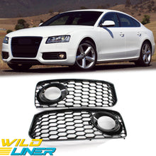 Black Fopg Light Cover Lower Grille for Audi A5 b8 S-line S5 2008-2012