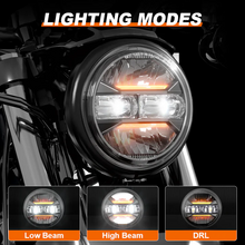 5.75 inch LED Headlight with Turn Signal & DRL for Harley Davidson Indian Motorcycles