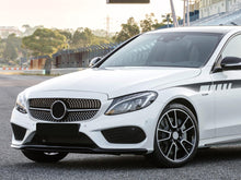 Gloss Black Front Lip Molding Trims 3PCS For Mercedes W205 C205 S205 A205 C43 AMG 2015-2018 di98