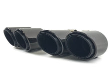 Left + Right Black Exhaust Tips Twin Muffler Pipe for VW Touareg 2011-2018