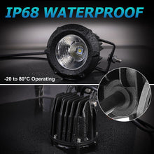 Pair 3.5" 50W Round LED Driving Lights Spot Pods OffRoad Truck Headlights Work 4WD
