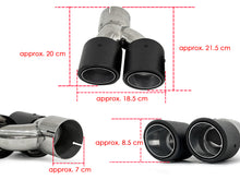 Matte Carbon M550i Dual Exhaust Tips for BMW G30 G31 5 Series M-Sport 2017+