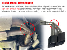 Square Black Exhaust Tips For Audi Q7 2016–2019 Diesel Models (3.0 TDI / 4.2 TDI)