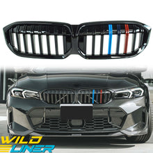 For 2023 2024+ BMW G20 M340I Gloss Black Front Bumper Kidney Grille M-Color Grill